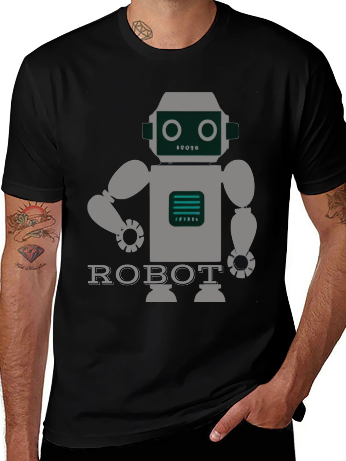 Robot Graphic T-Shirt - Fun & Unique Design