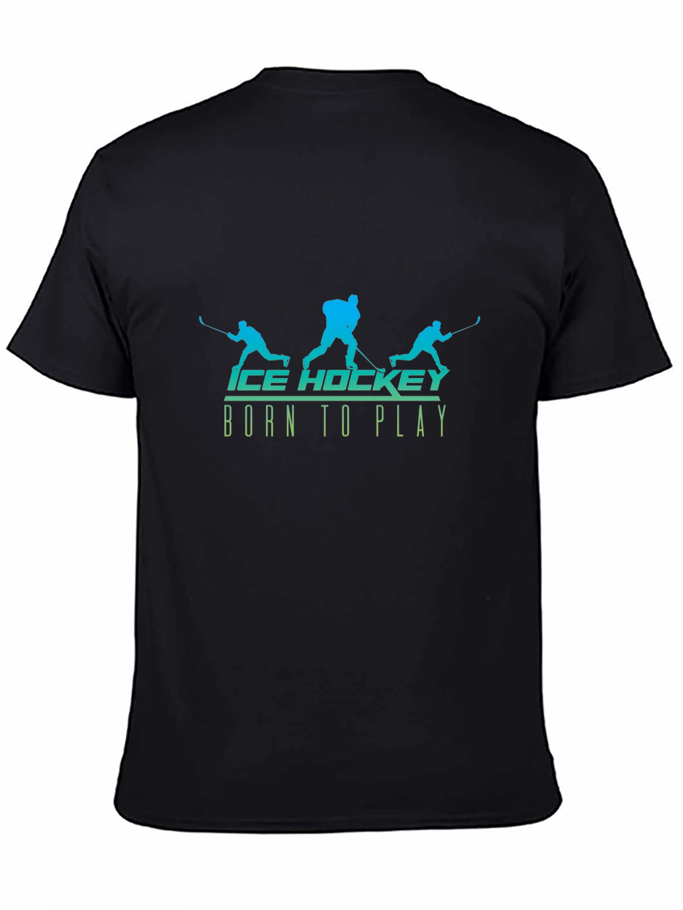 Ice Hockey Born to Play Black T-Shirt