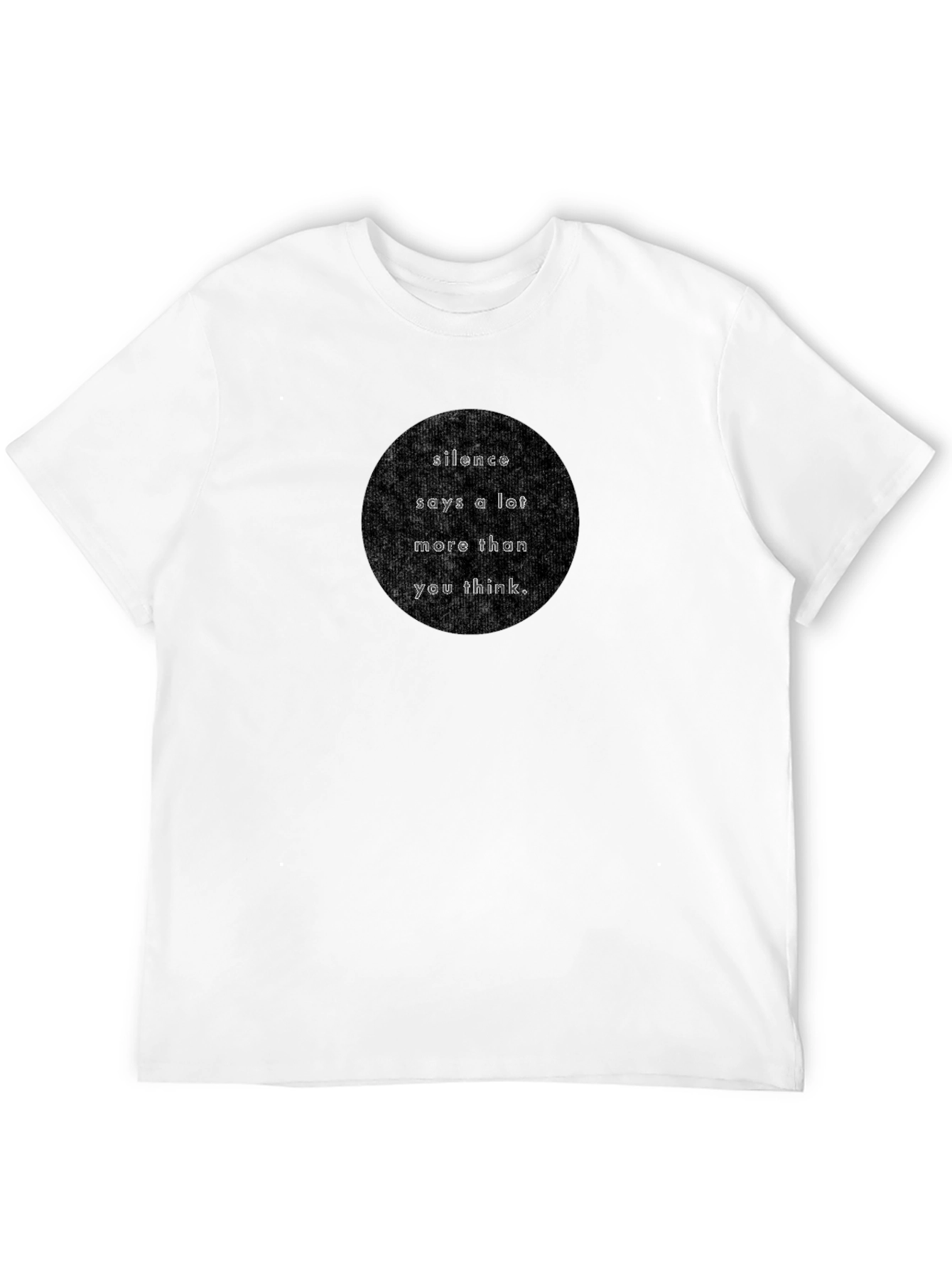 Silence Says A Lot Mens Black Graphic Tee