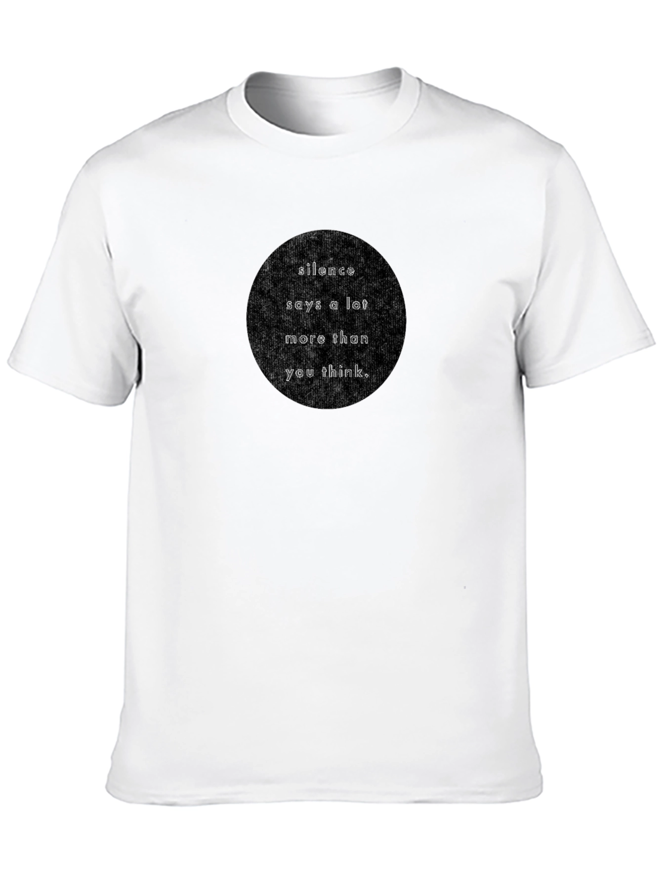 Silence Says A Lot Mens Black Graphic Tee