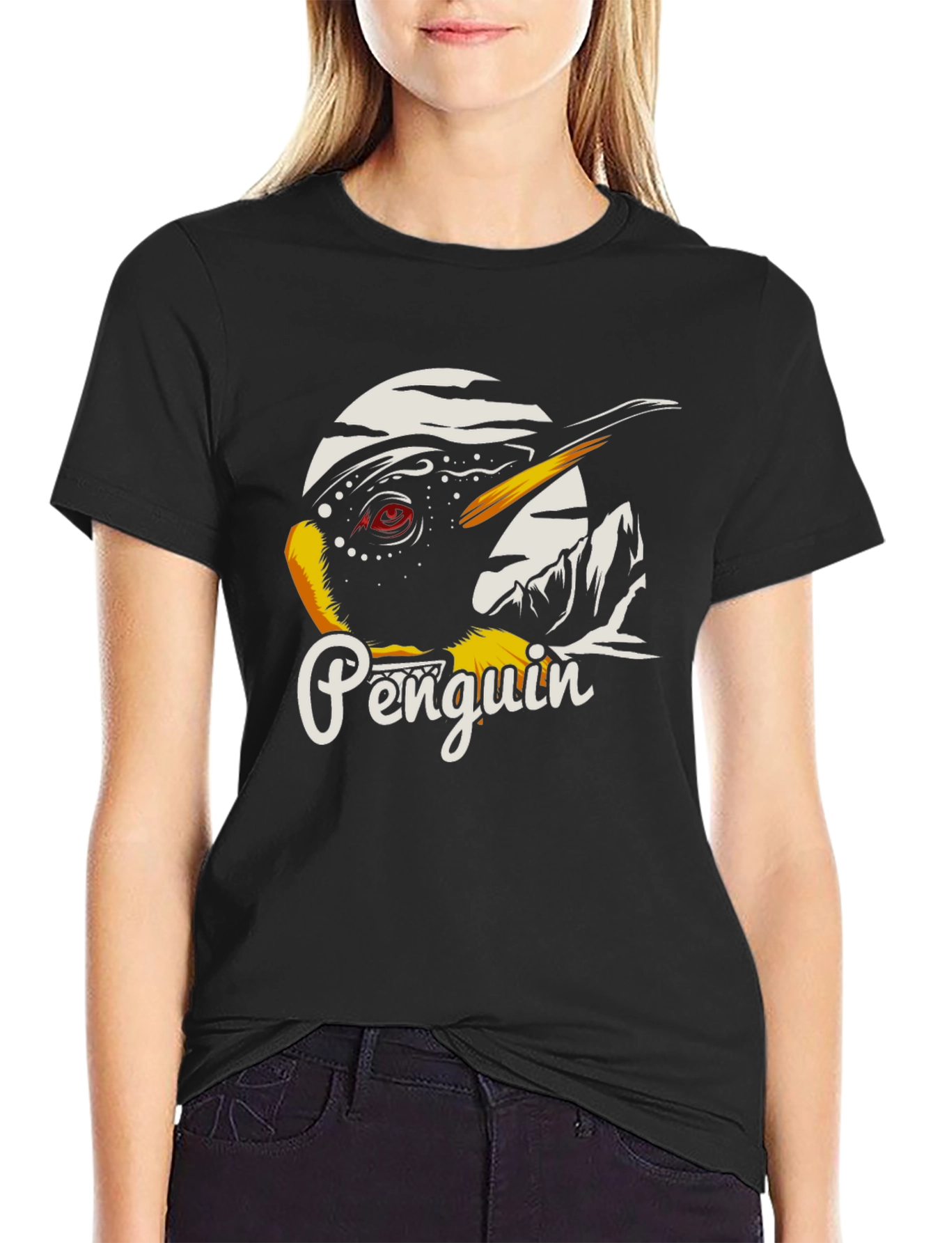 Penguin Graphic Black T-Shirt
