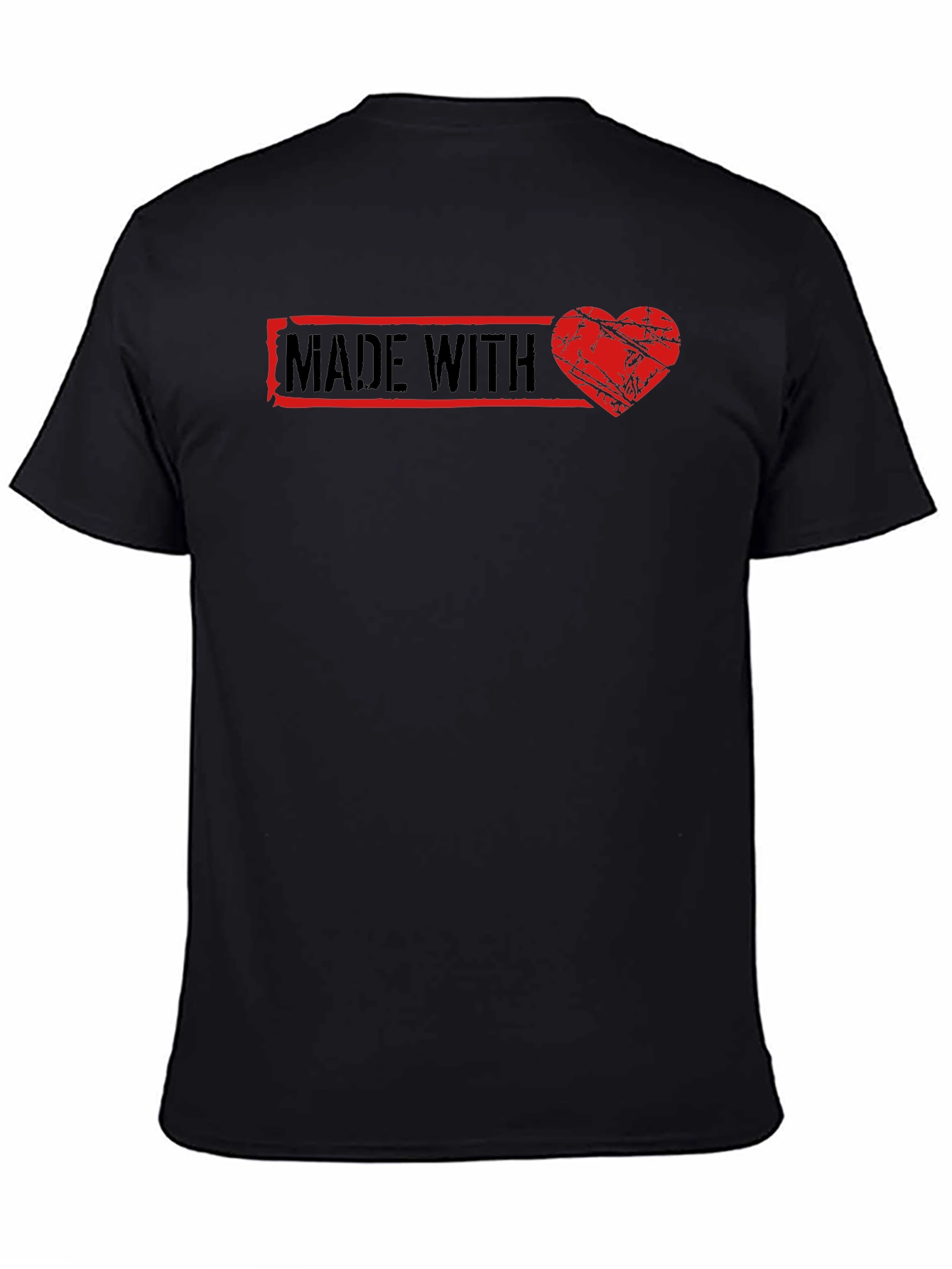 Made With Love Graphic Tee - Black Cotton T-Shirt
