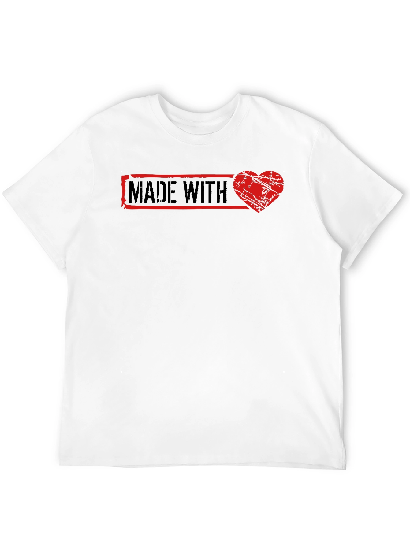 Made With Love Graphic Tee - Black Cotton T-Shirt
