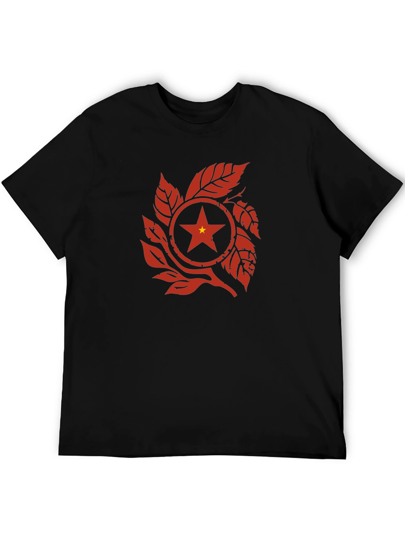 Vietnam Star Leaf Graphic T-Shirt - Black