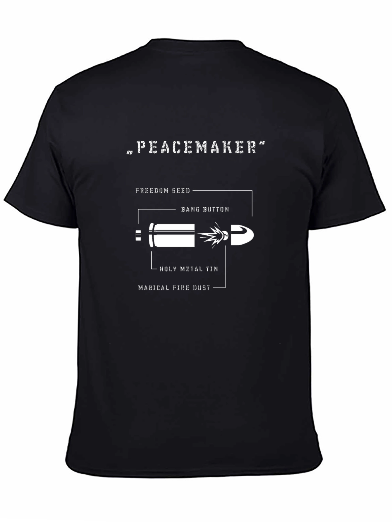 Peacemaker Bullet Graphic T-Shirt - Black