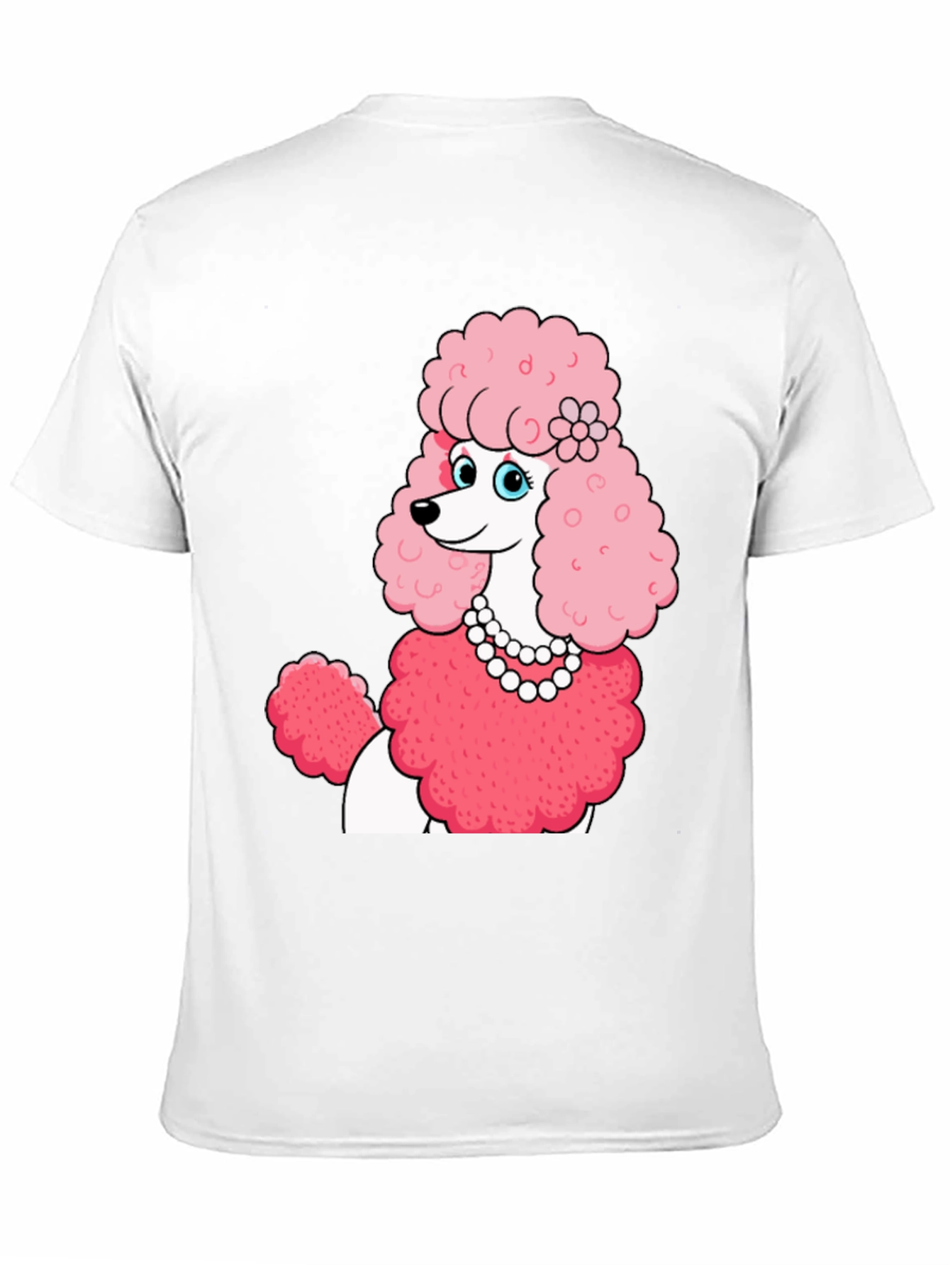 Poodle T-Shirt: Cartoon Pink Dog Tee
