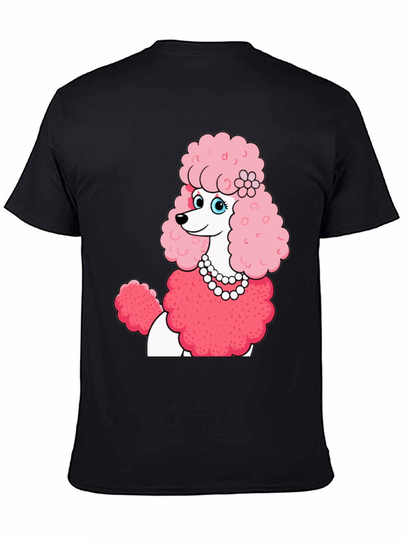 Poodle T-Shirt: Cartoon Pink Dog Tee