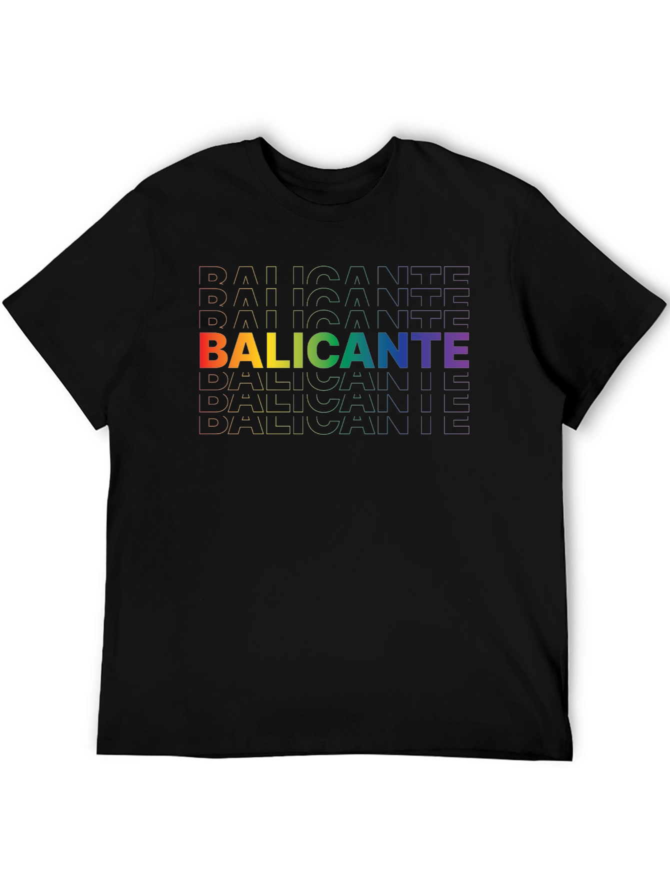 Rainbow Alicante Graphic Tee - Black Cotton Shirt