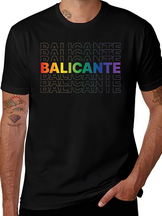 Rainbow Alicante Graphic Tee - Black Cotton Shirt