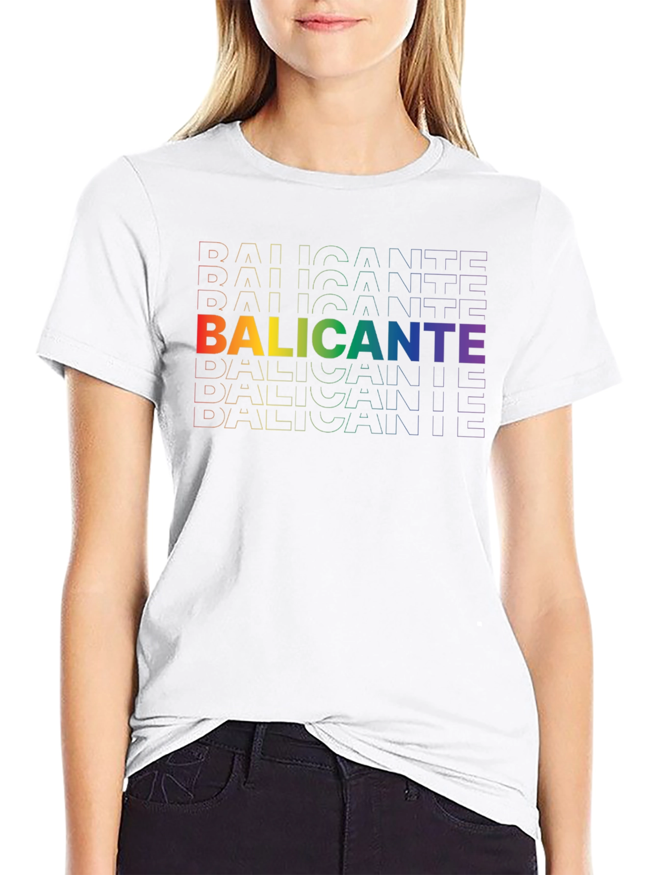 Rainbow Alicante Graphic Tee - Black Cotton Shirt
