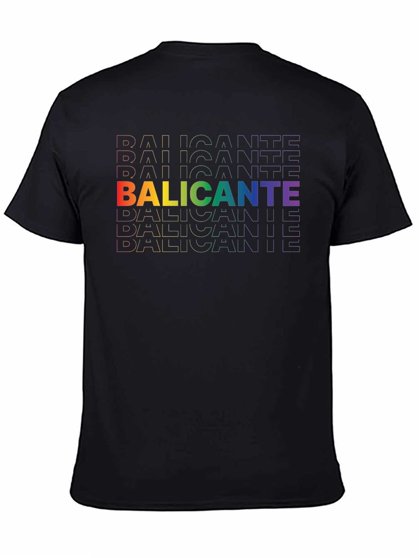 Rainbow Alicante Graphic Tee - Black Cotton Shirt