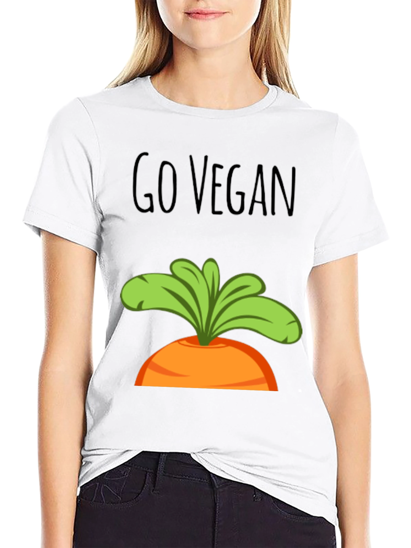 Go Vegan Carrot Graphic Tee - Unisex