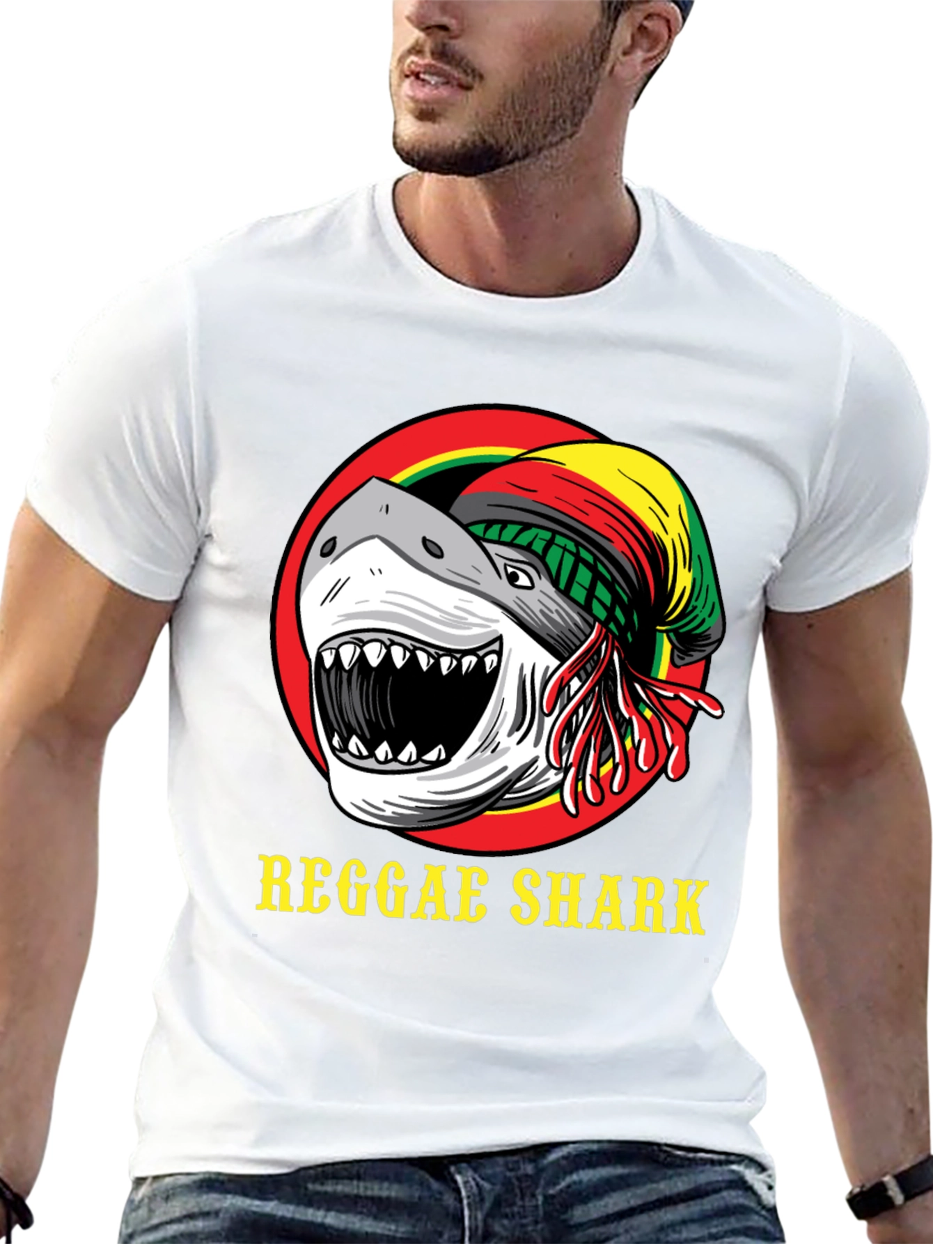 Reggae Shark T-Shirt - Black