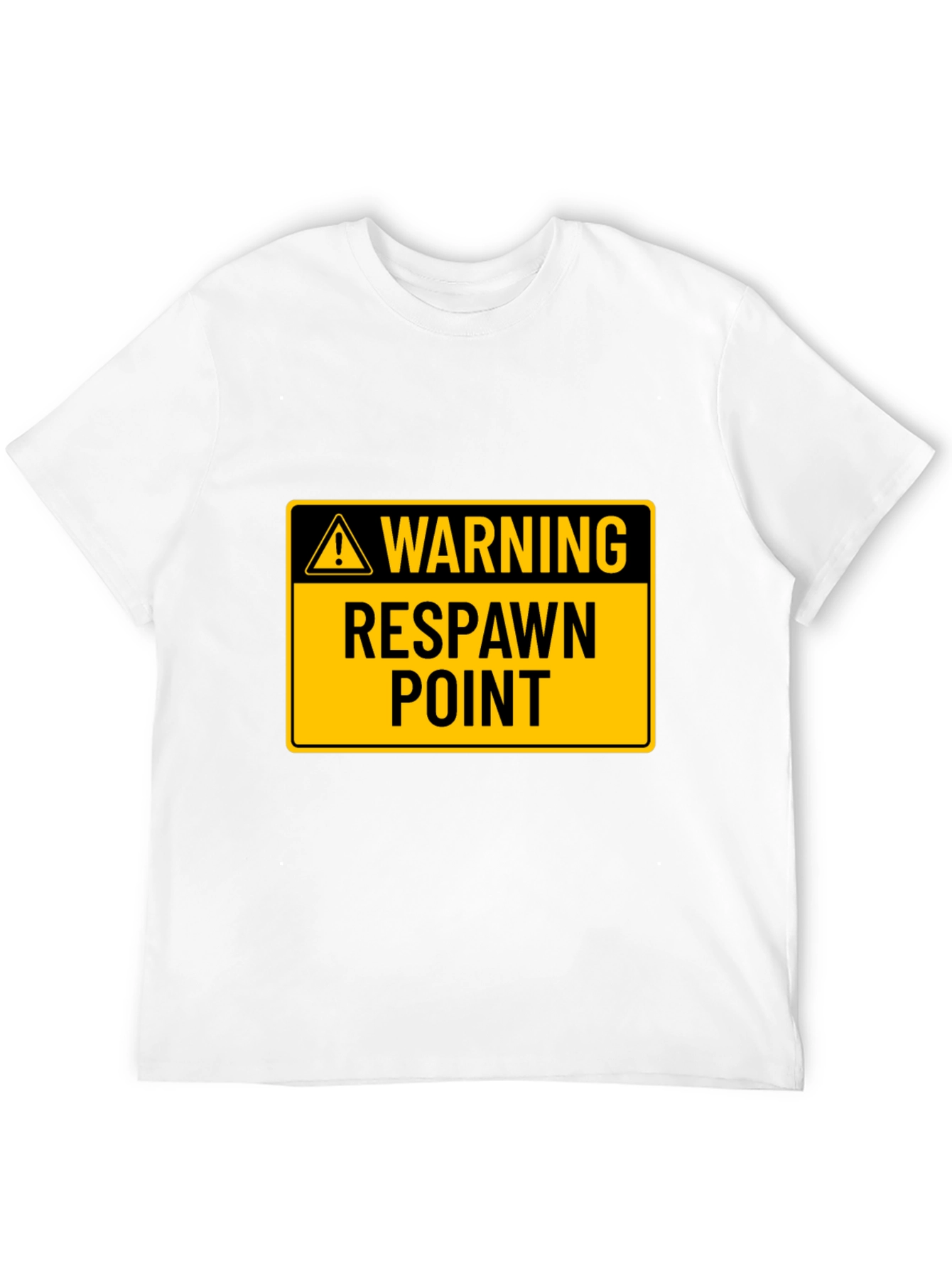 Warning Respawn Point Black T-Shirt