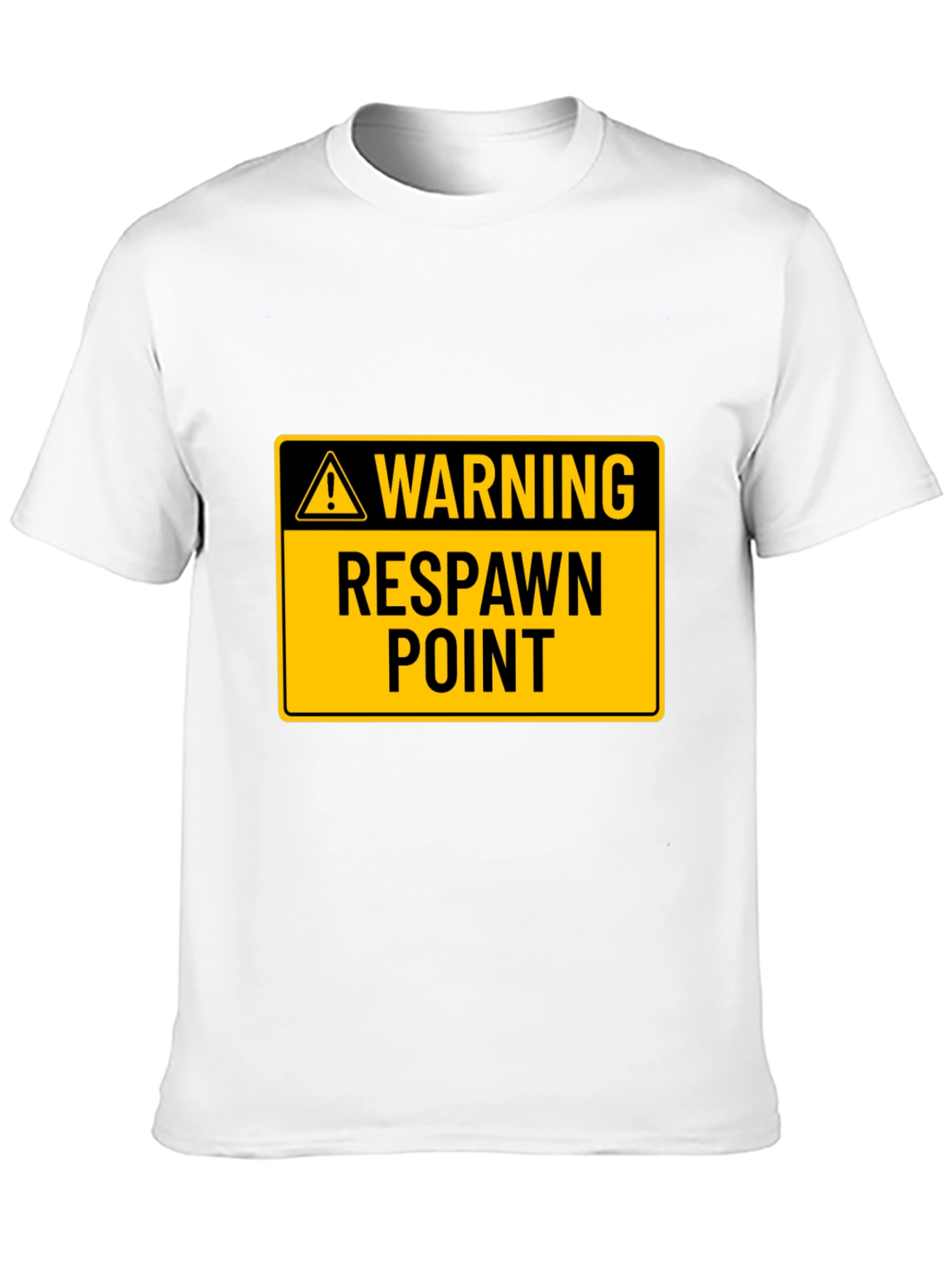 Warning Respawn Point Black T-Shirt