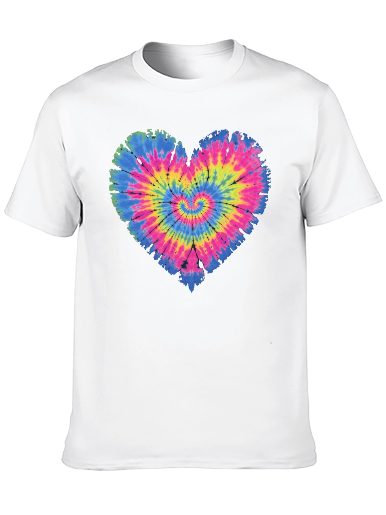 Tie Dye Heart Graphic T-Shirt