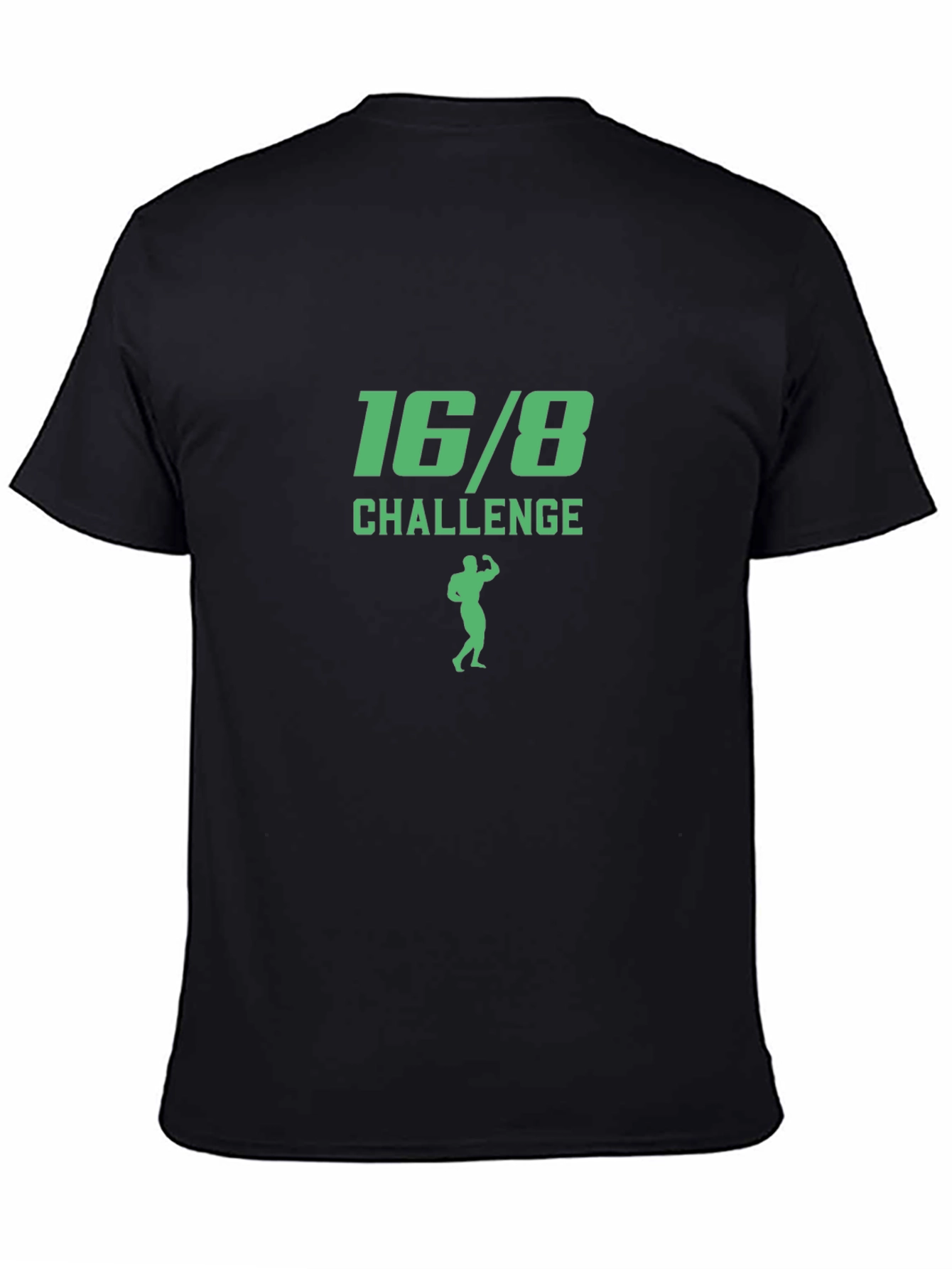 16/8 Challenge Graphic Tee - Black Cotton T-Shirt