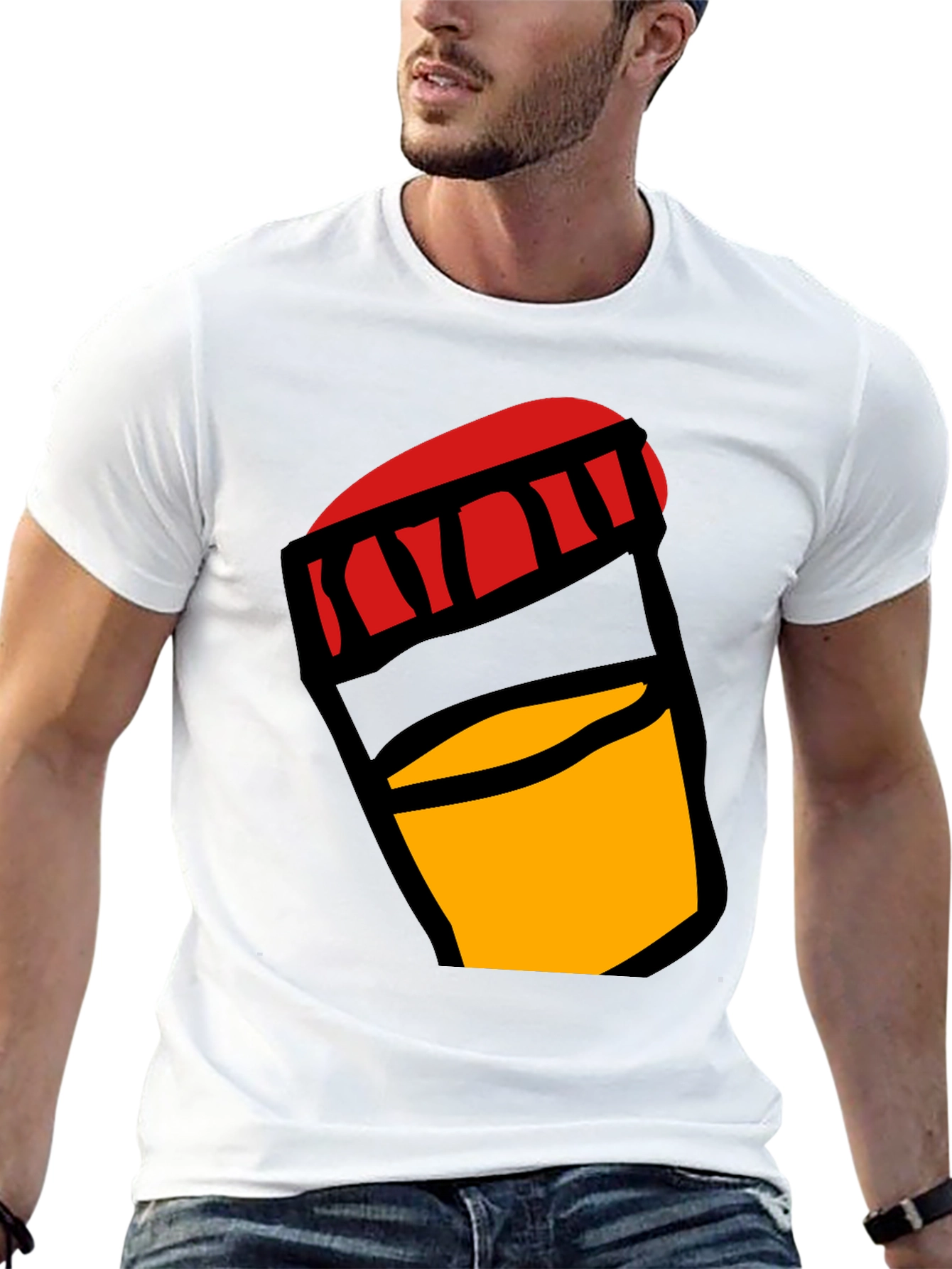 Bold Graphic Tee: Jar of Yellow Liquid