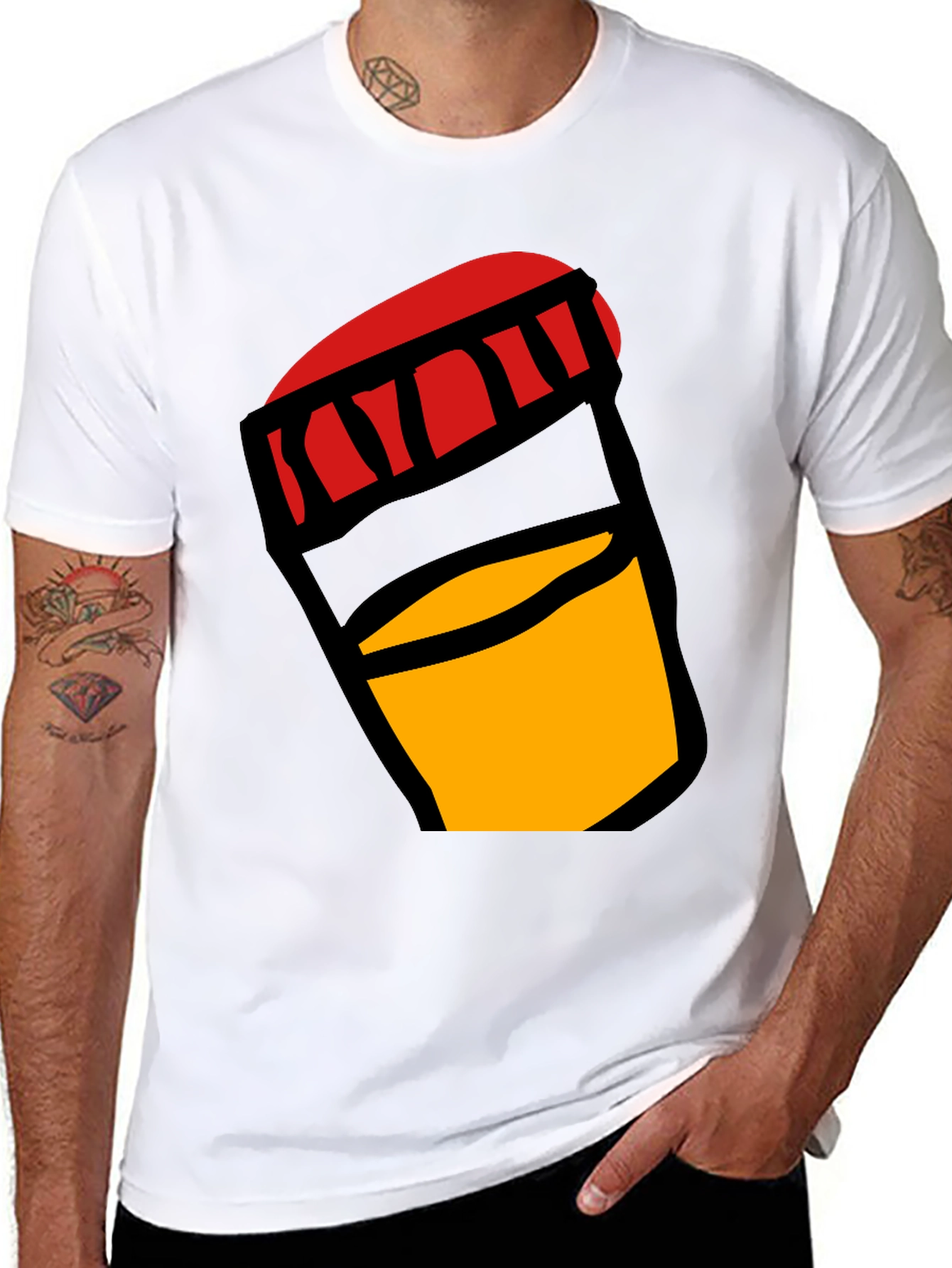Bold Graphic Tee: Jar of Yellow Liquid