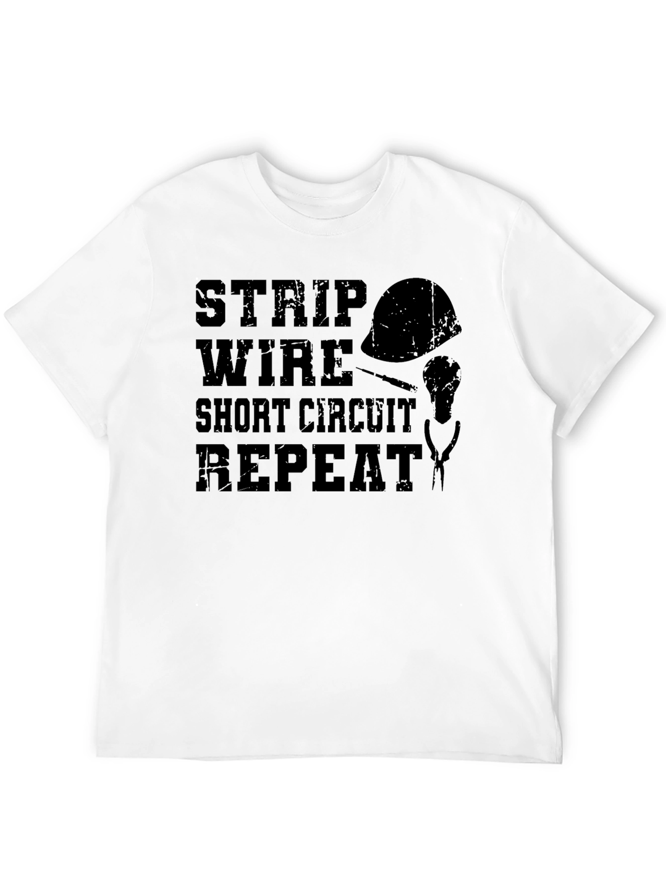 Strip Wire Short Circuit Repeat T-Shirt