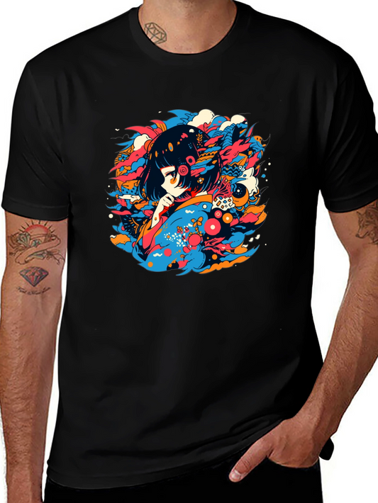 Anime Girl Graphic Tee - Unique Streetwear