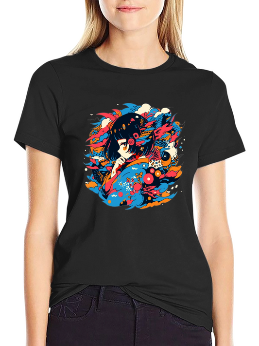 Anime Girl Graphic Tee - Unique Streetwear
