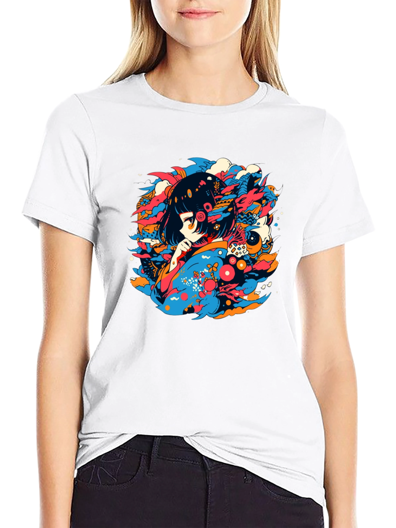 Anime Girl Graphic Tee - Unique Streetwear