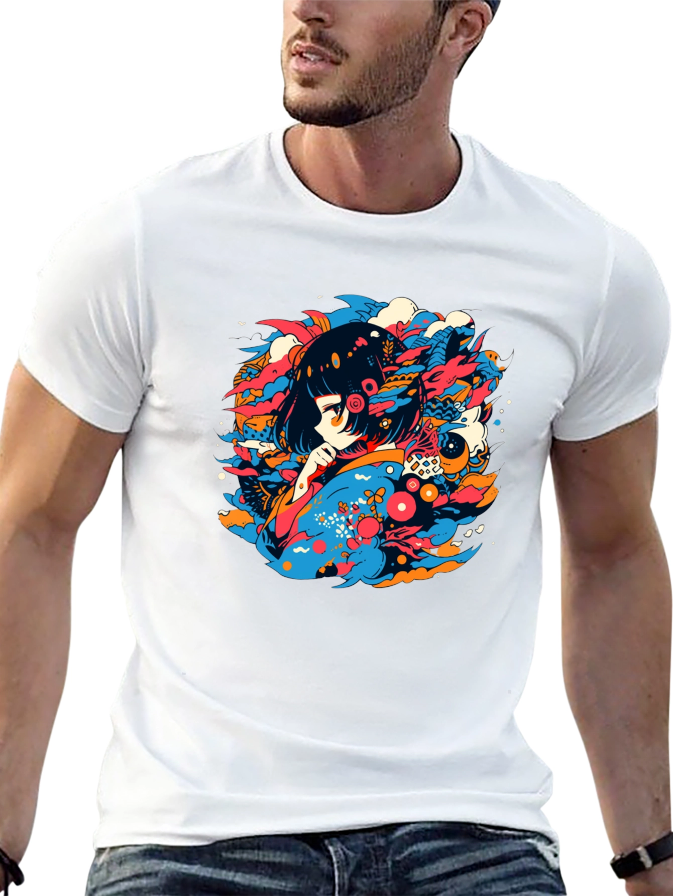 Anime Girl Graphic Tee - Unique Streetwear