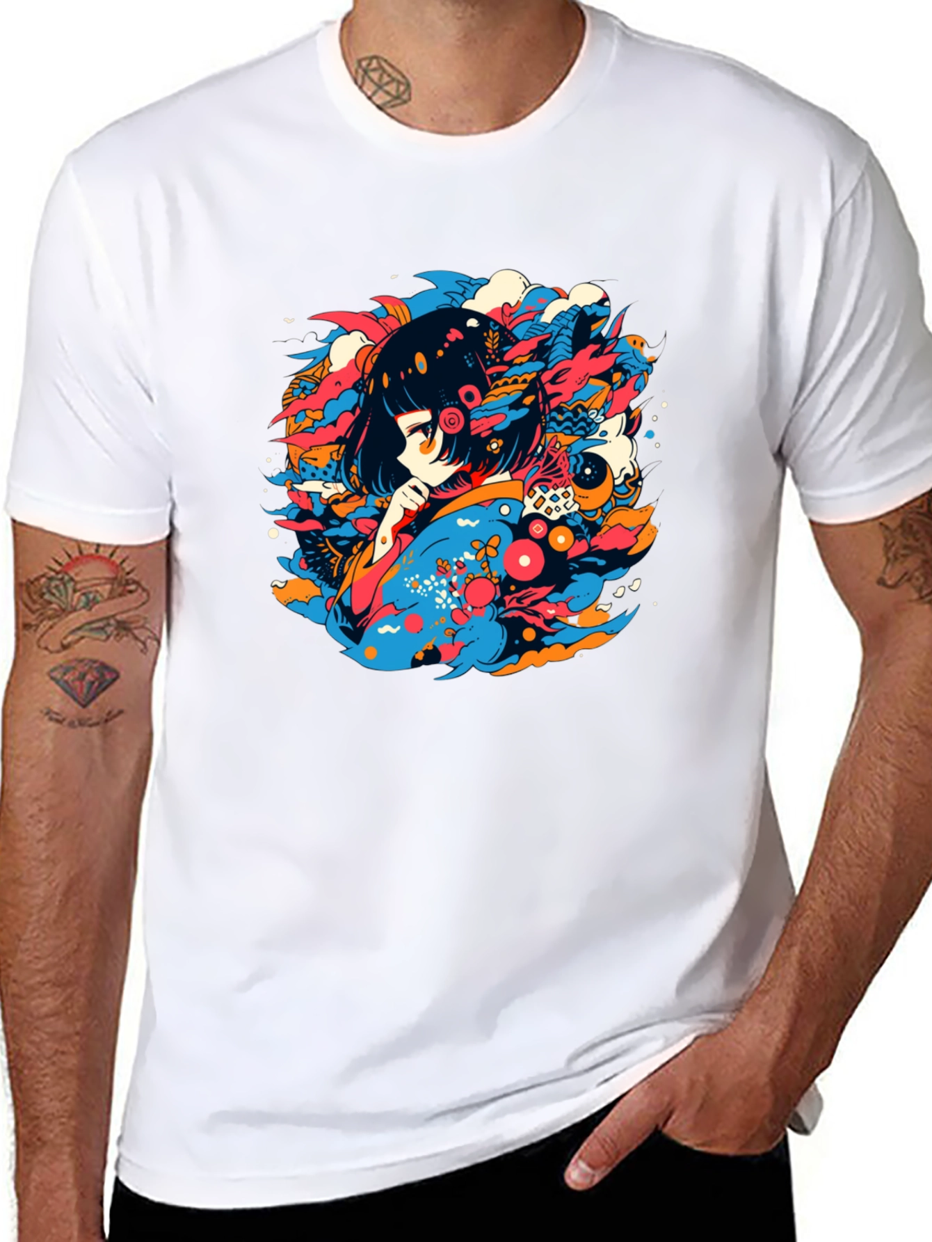 Anime Girl Graphic Tee - Unique Streetwear