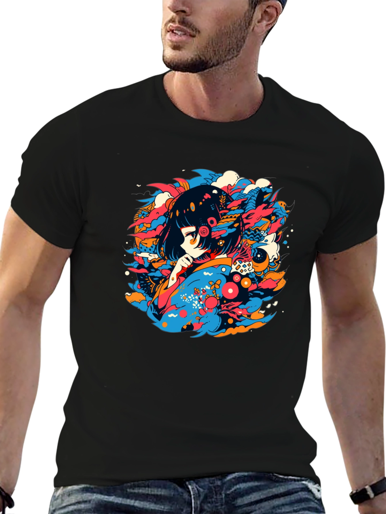 Anime Girl Graphic Tee - Unique Streetwear