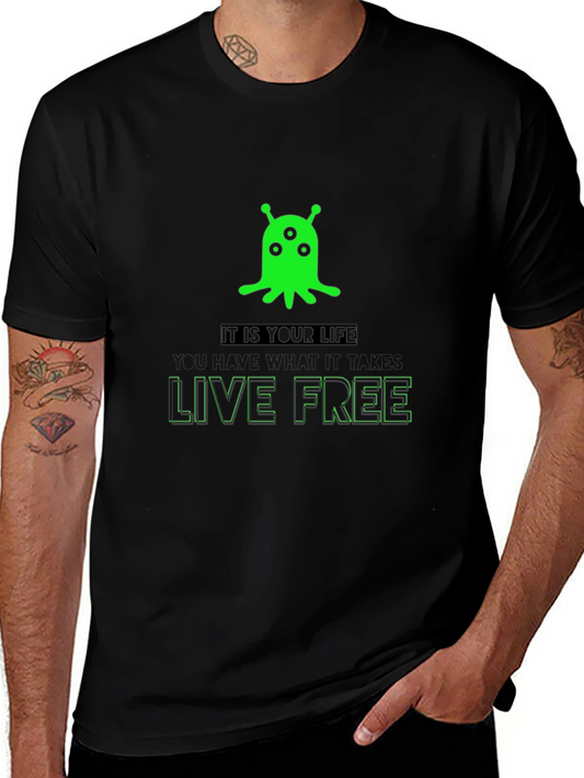 Alien Live Free Graphic T-Shirt