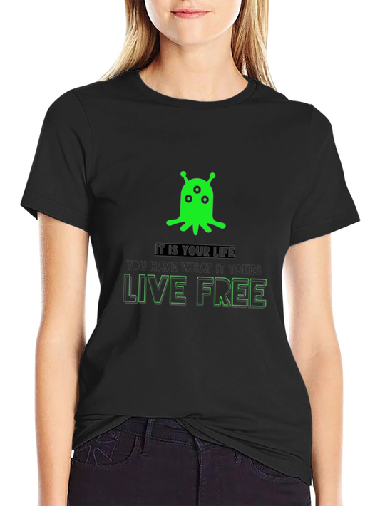 Alien Live Free Graphic T-Shirt
