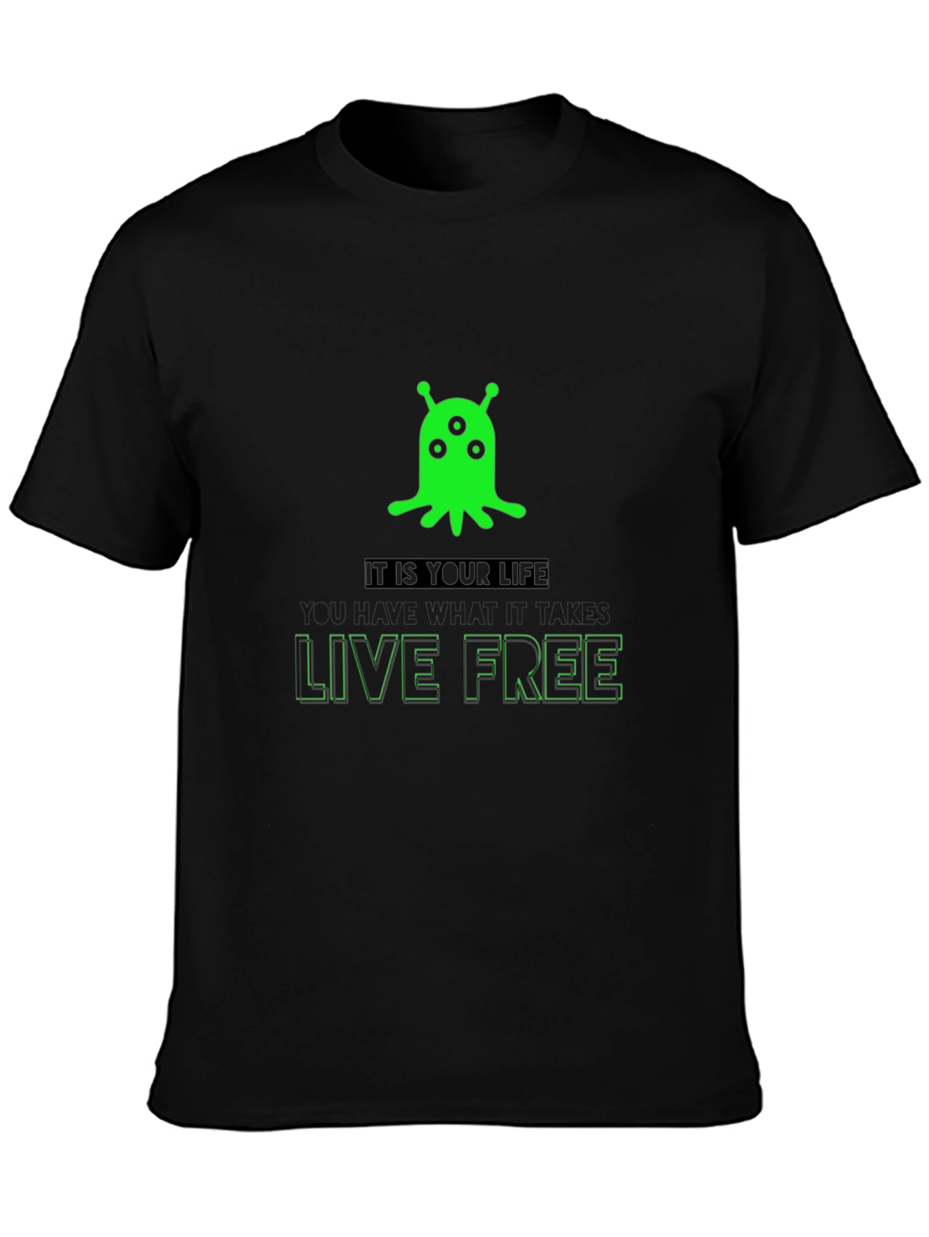 Alien Live Free Graphic T-Shirt