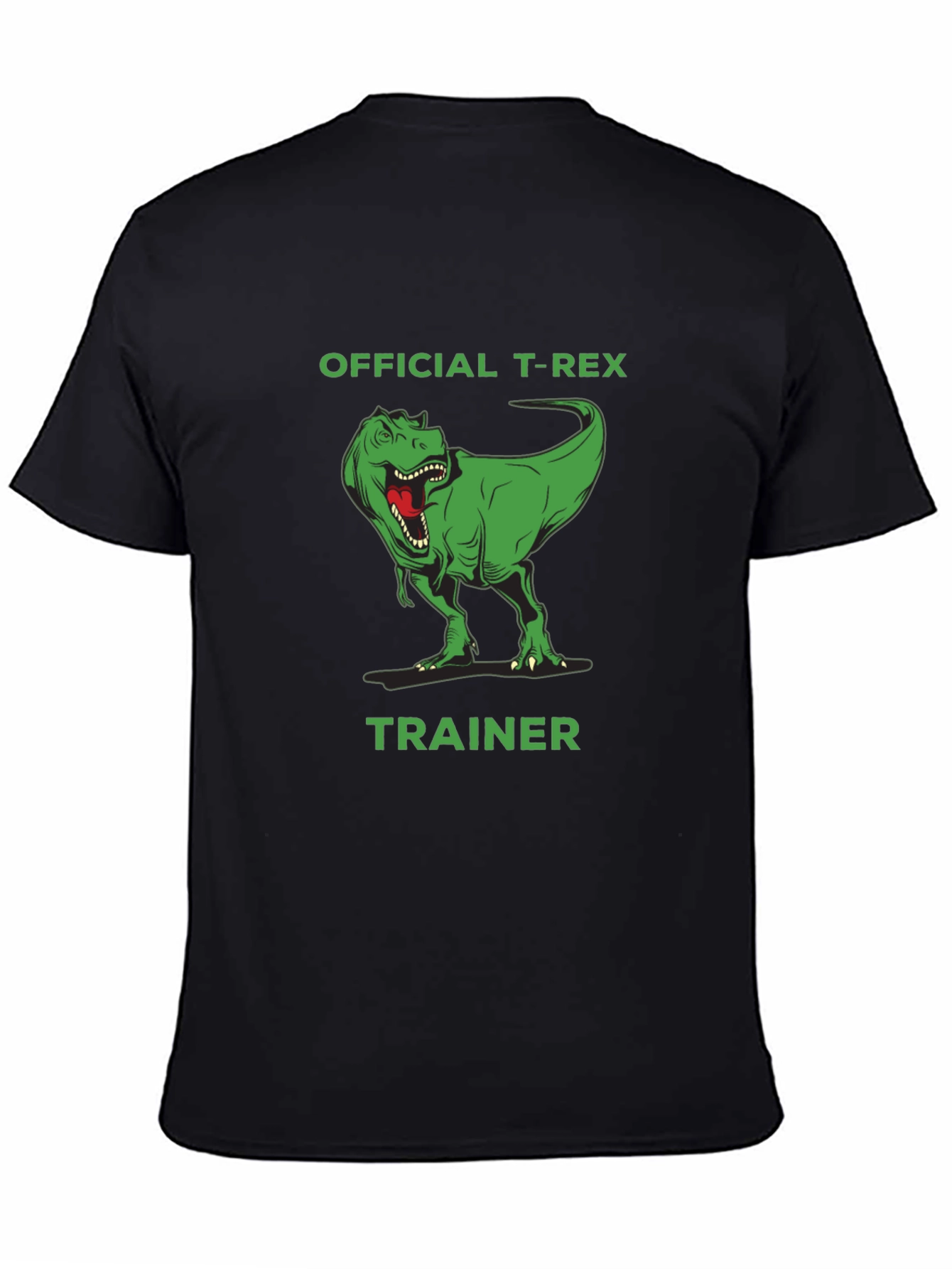 Official T-Rex Trainer Graphic Tee - Black Cotton
