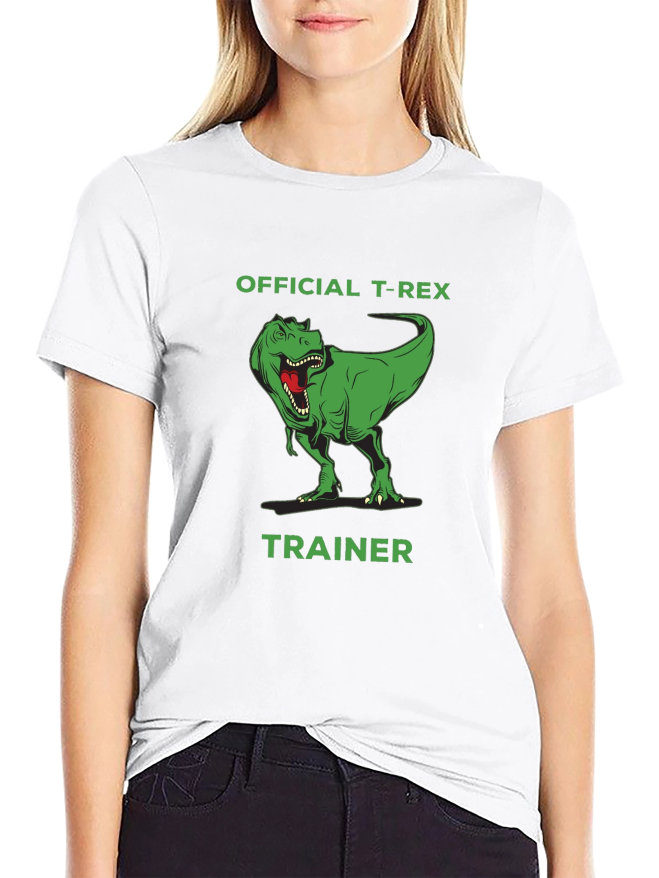 Official T-Rex Trainer Graphic Tee - Black Cotton
