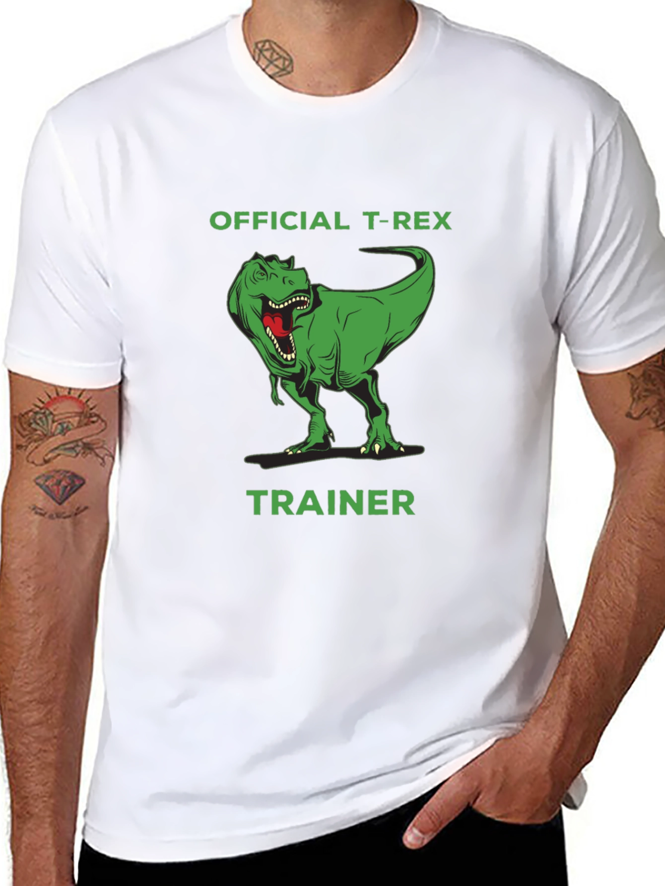 Official T-Rex Trainer Graphic Tee - Black Cotton