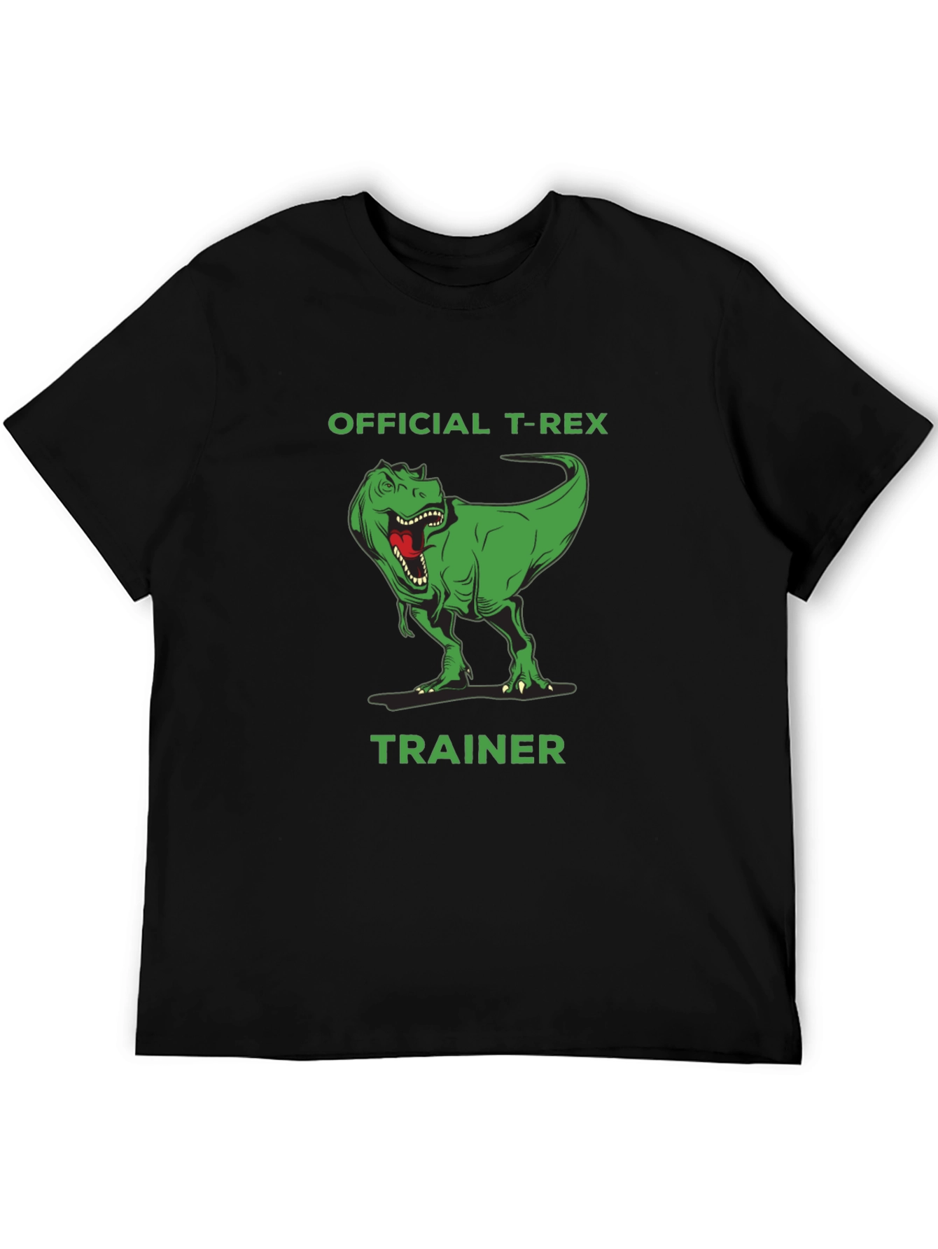 Official T-Rex Trainer Graphic Tee - Black Cotton