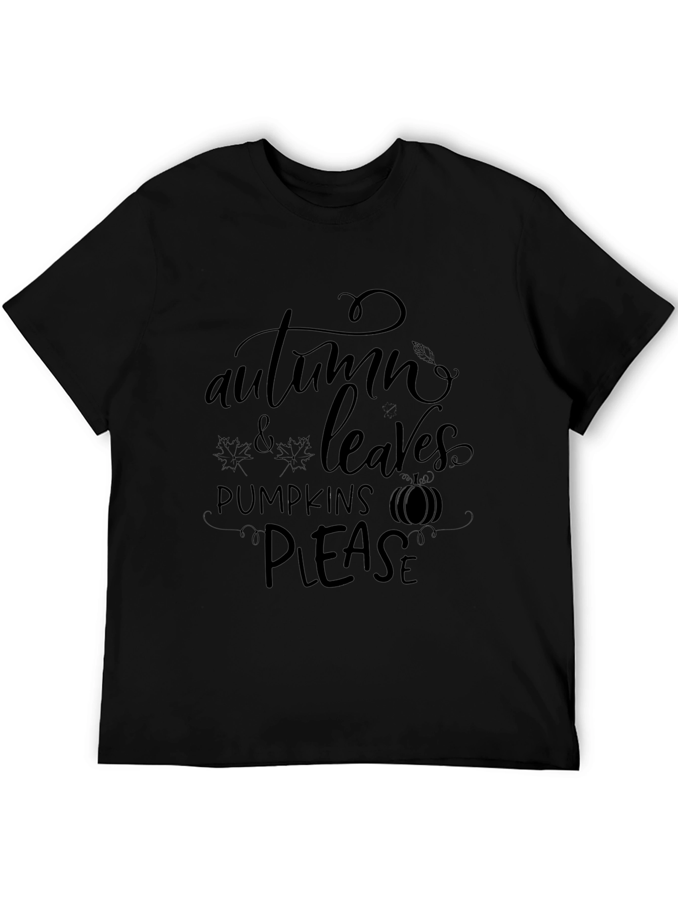Autumn Leaves Pumpkins Please Graphic Tee