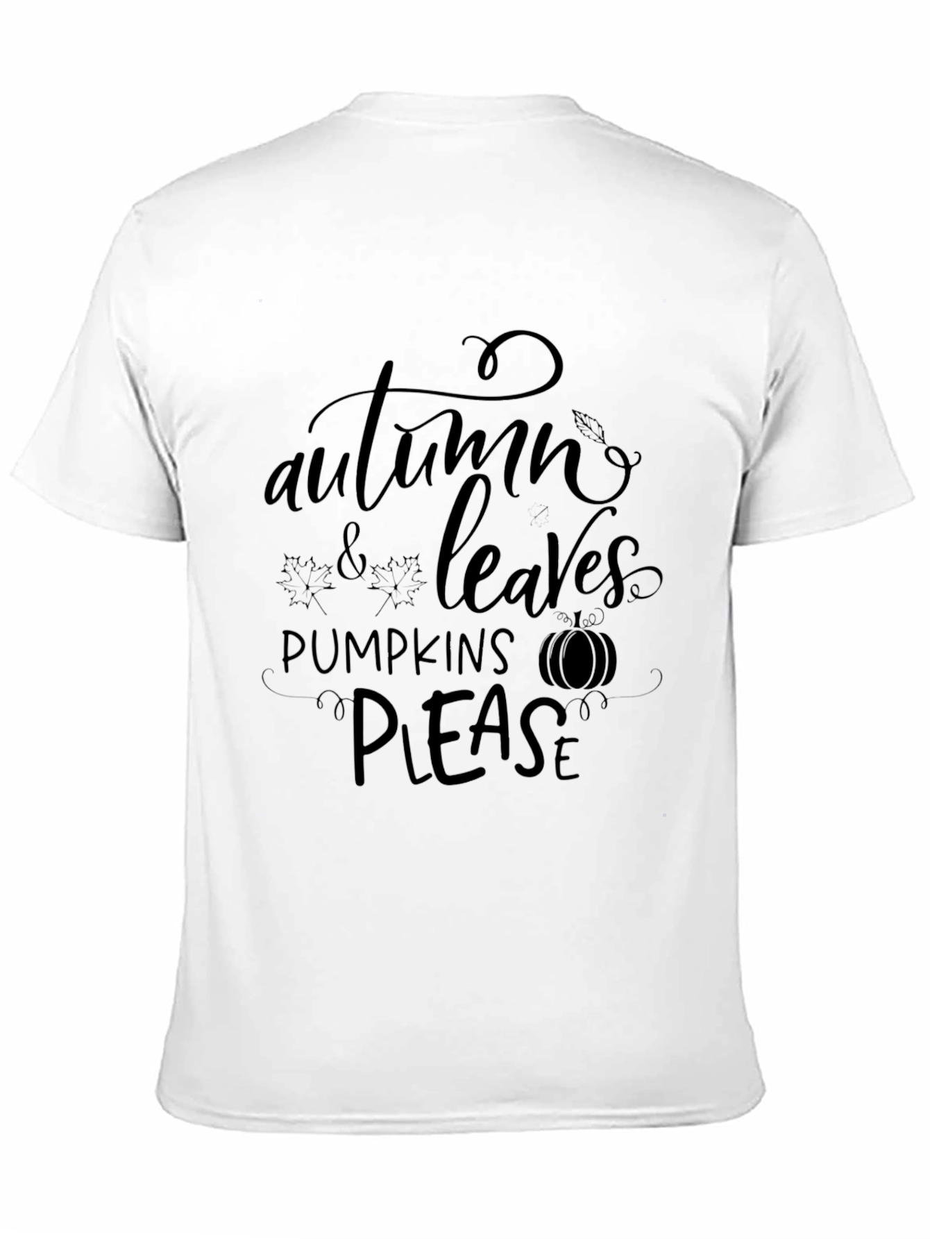 Autumn Leaves Pumpkins Please Graphic Tee