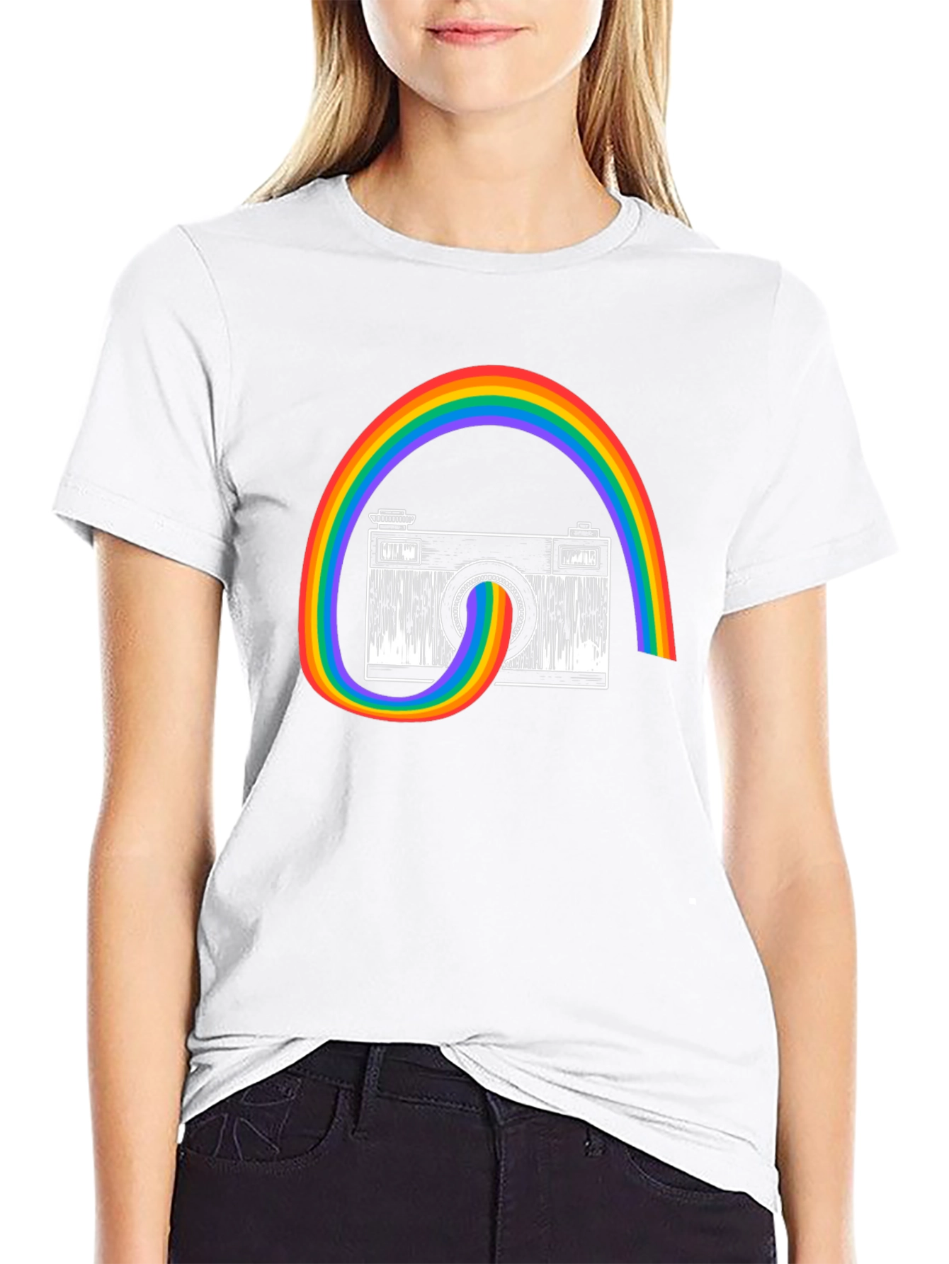 Rainbow Camera Graphic Tee