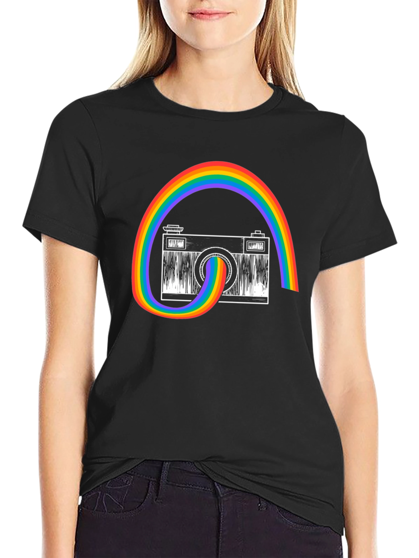 Rainbow Camera Graphic Tee