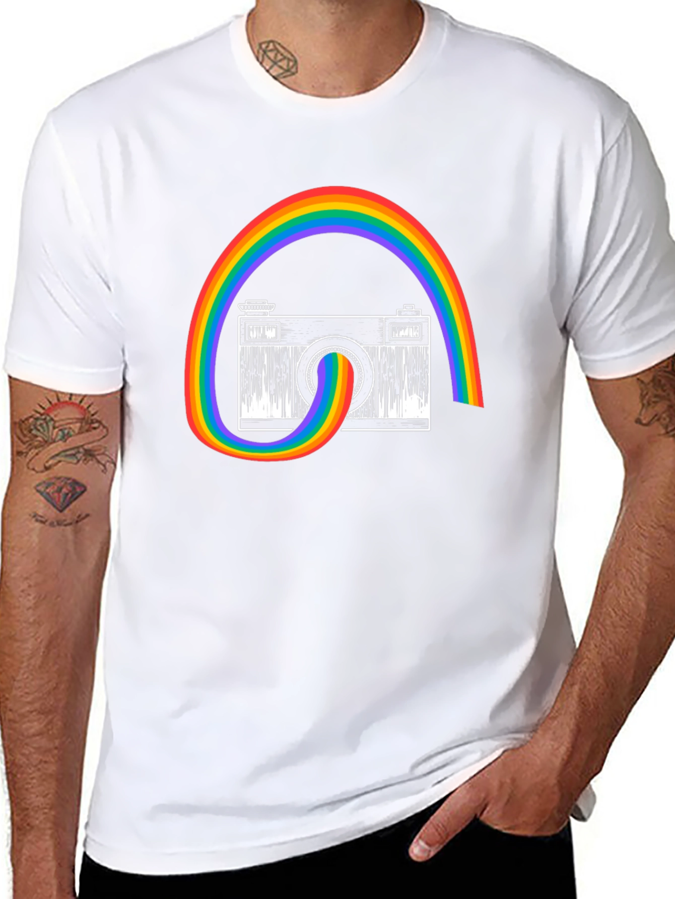 Rainbow Camera Graphic Tee