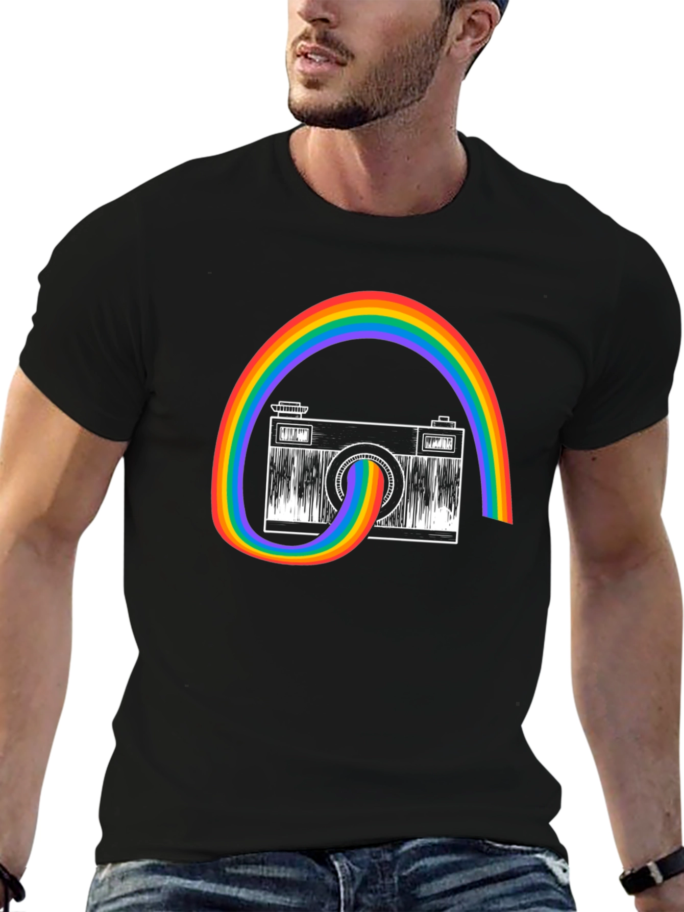 Rainbow Camera Graphic Tee