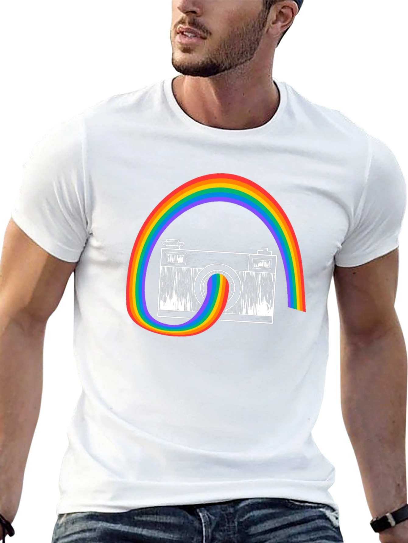 Rainbow Camera Graphic Tee