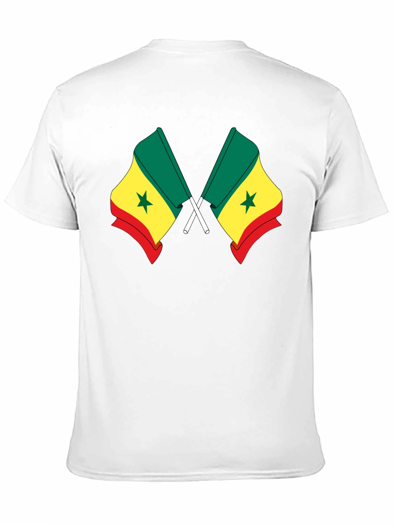 Senegal Flag T-Shirt - Black Cotton Tee