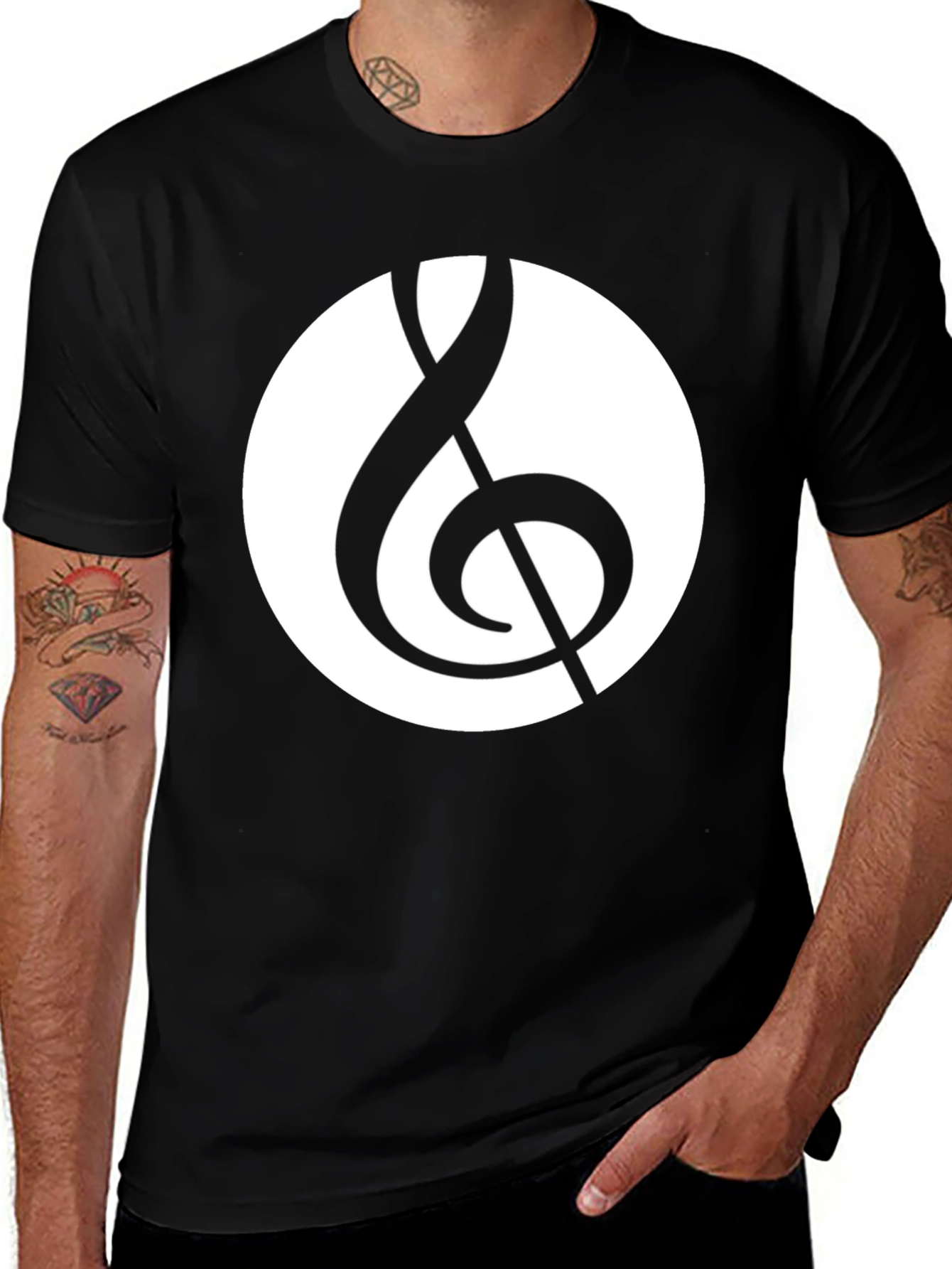 Musical Treble Clef Graphic T-Shirt