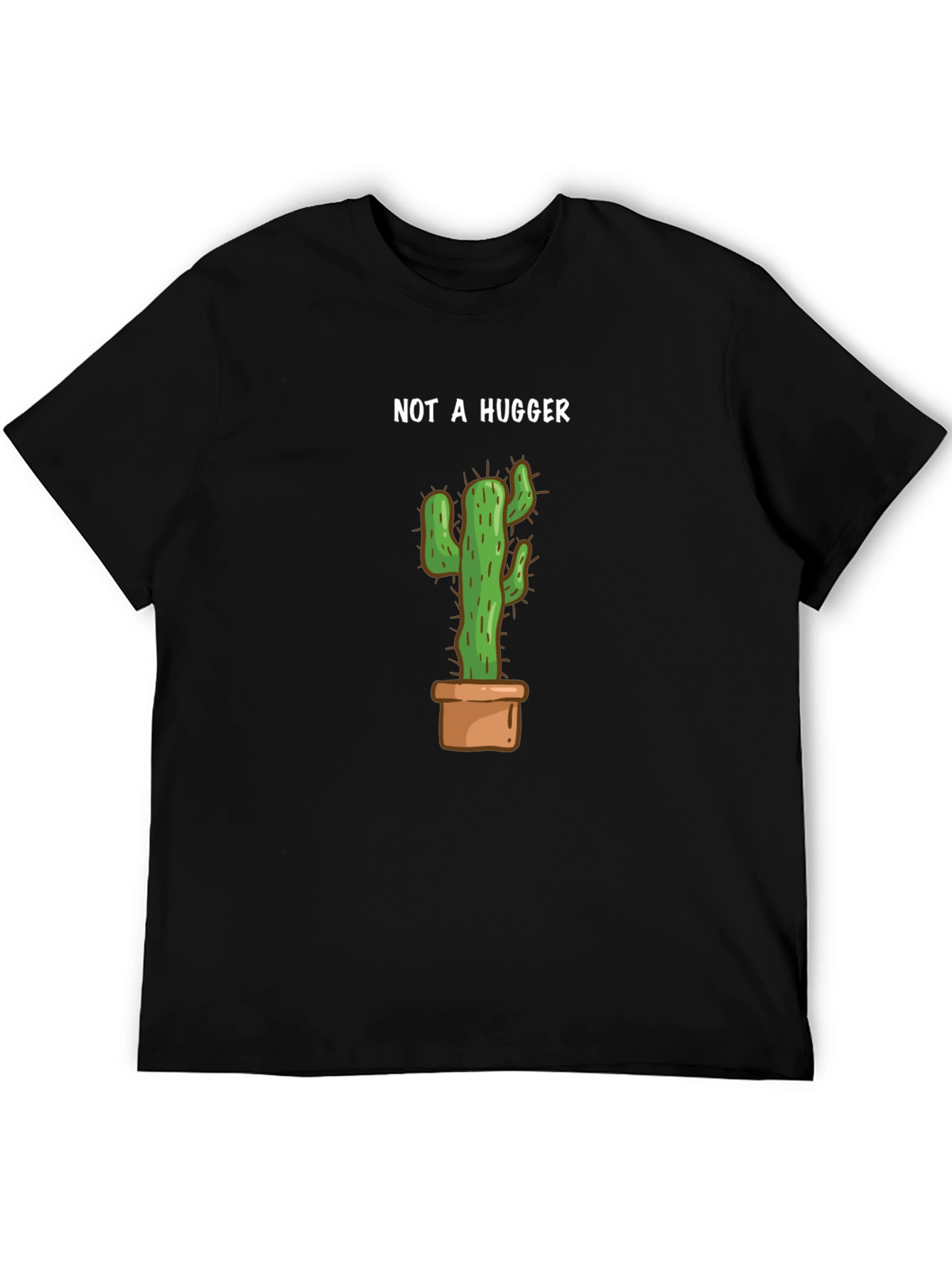 Not A Hugger Cactus Graphic T-Shirt