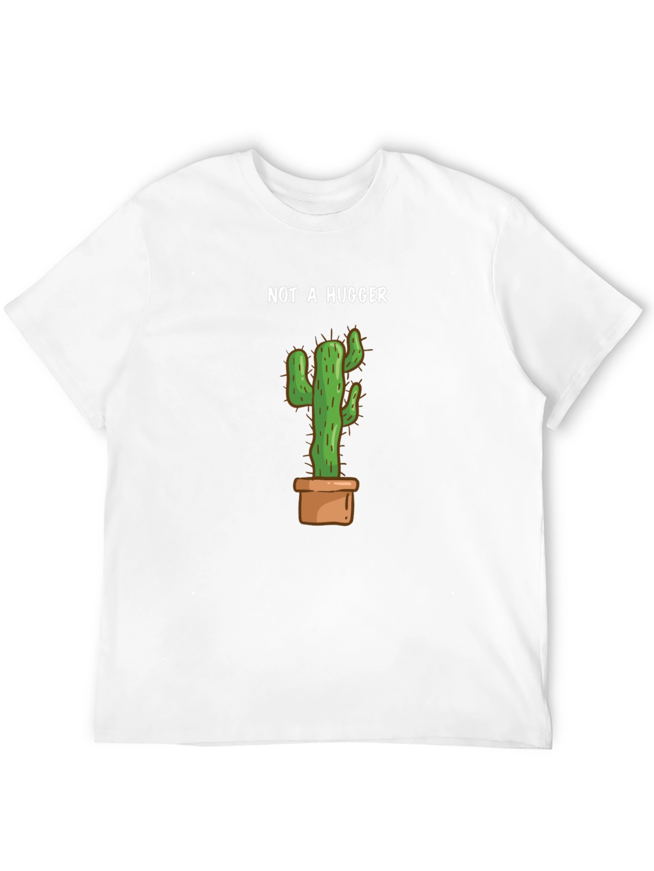 Not A Hugger Cactus Graphic T-Shirt