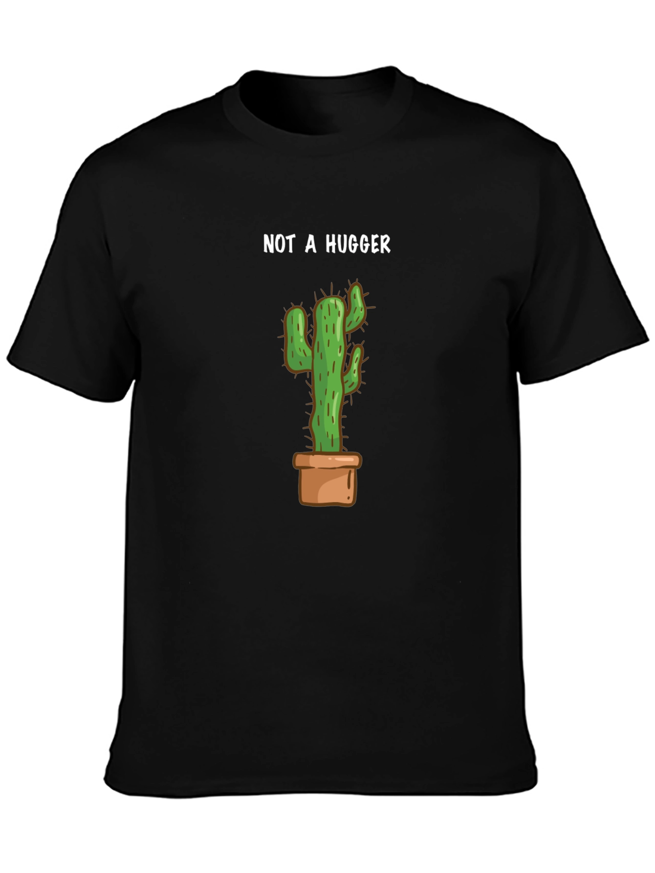 Not A Hugger Cactus Graphic T-Shirt