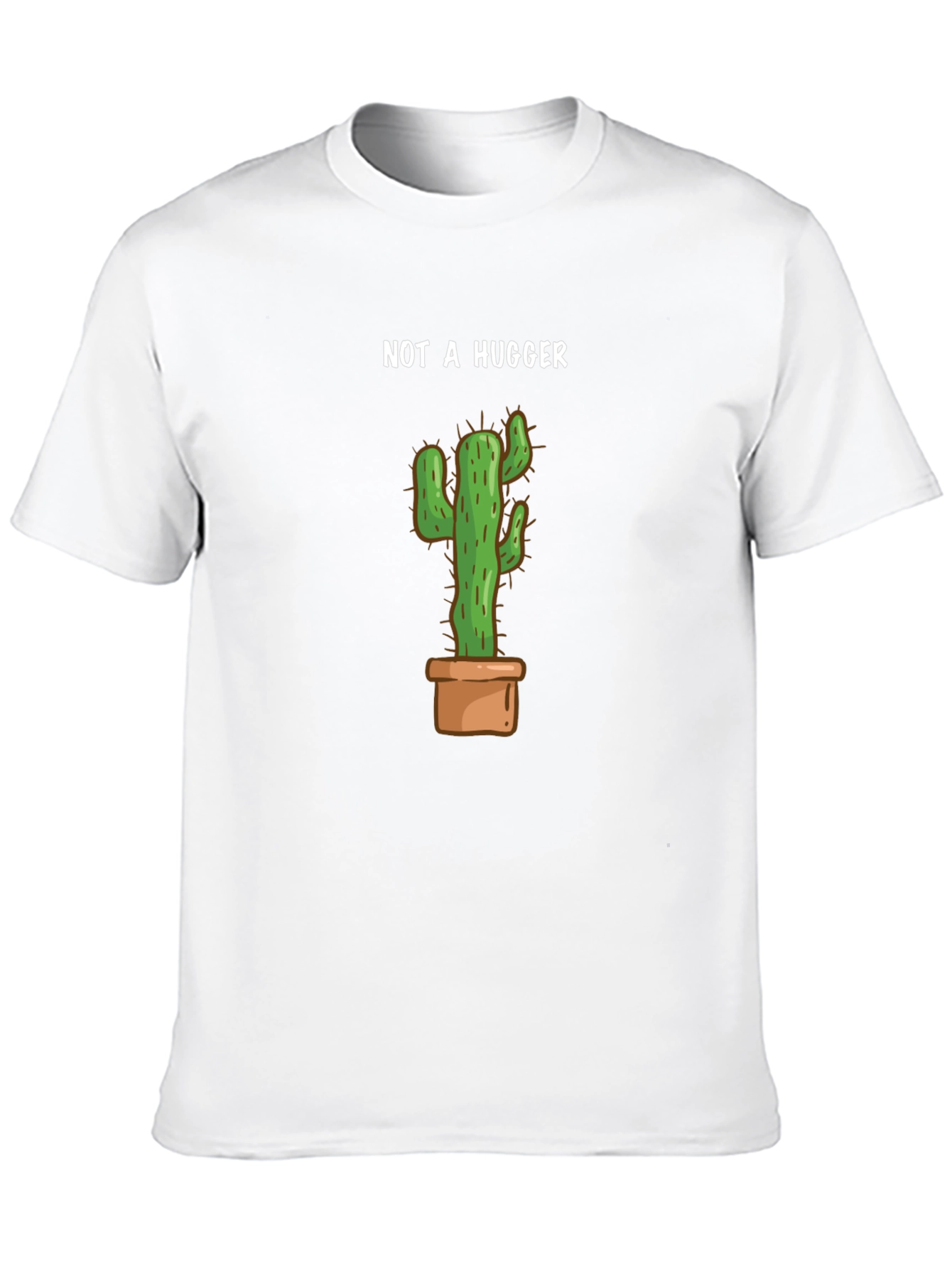 Not A Hugger Cactus Graphic T-Shirt